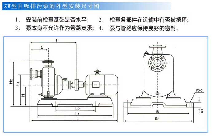 ZW型自吸式无堵塞排污泵